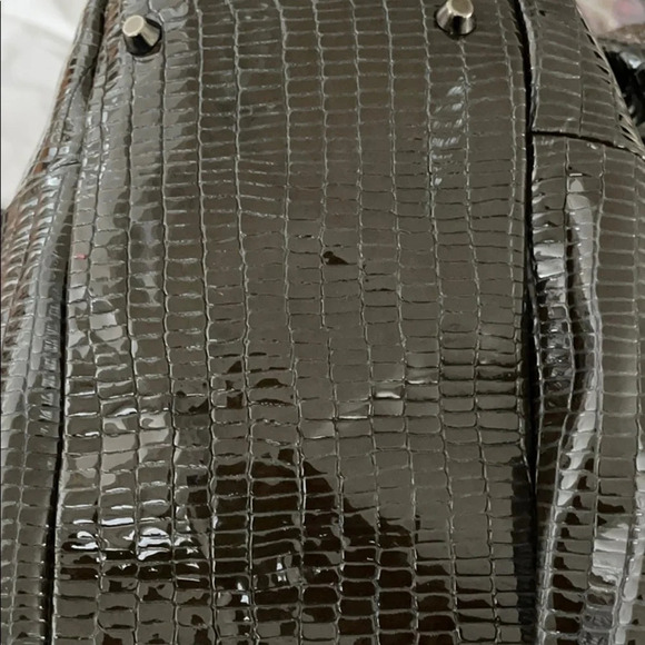 Arcadia | Dark Brown Embossed Snakeskin Bag - Picture 8 of 8